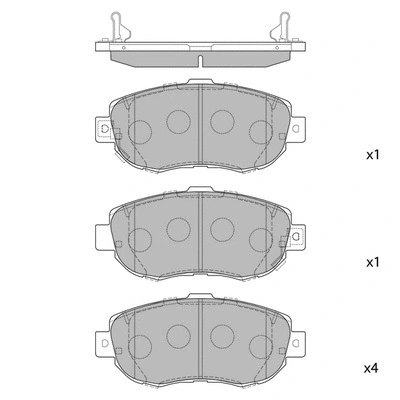 Brake Pad Set, disc brake (GP1386)