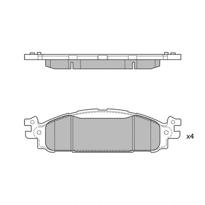Brake Pad Set, disc brake (GP1711)