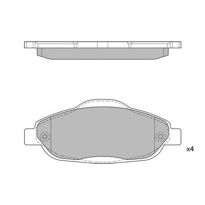 Brake Pad Set, disc brake (GP1804)