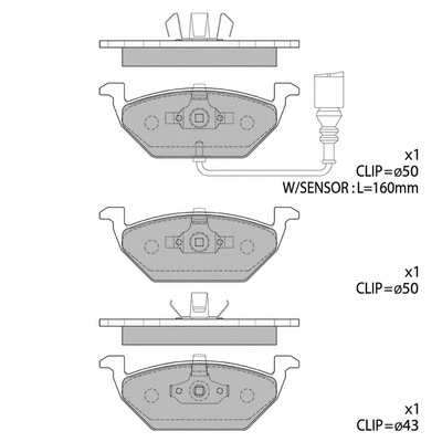 Brake Pad Set, disc brake (GP2025)