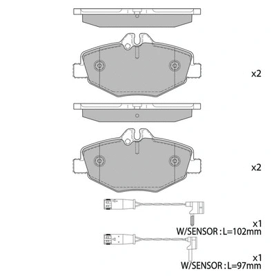 Brake Pad Set, disc brake (GP2194)