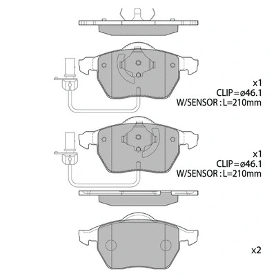 Brake Pad Set, disc brake (GP2001A)