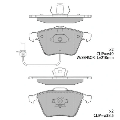 Brake Pad Set, disc brake (GP2112-F)