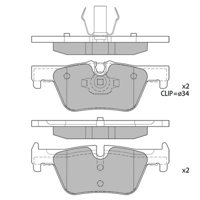 Brake Pad Set, disc brake (GP1953)