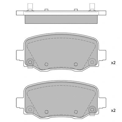 Brake Pad Set, disc brake (GP1858)