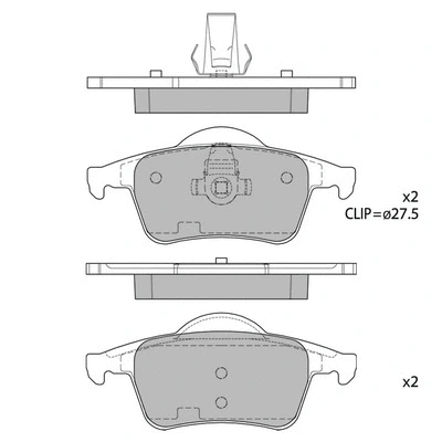 Brake Pad Set, disc brake (GP2123)