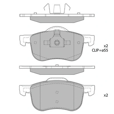 Brake Pad Set, disc brake (GP2122)