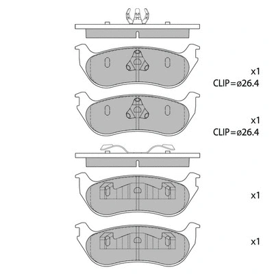 Brake Pad Set, disc brake (GP1445)