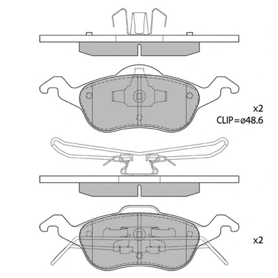 Brake Pad Set, disc brake (GP1259)