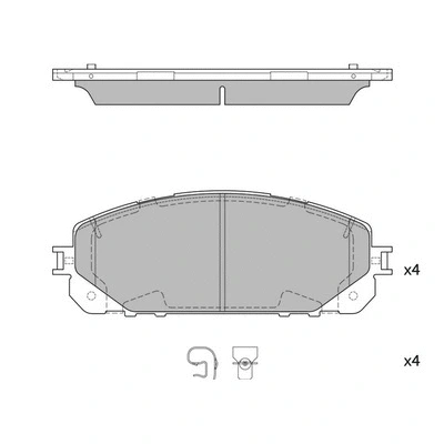 Brake Pad Set, disc brake (GP4008)