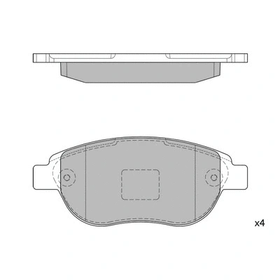 Brake Pad Set, disc brake (GP2073)
