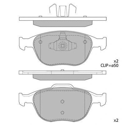 Brake Pad Set, disc brake (GP1623)