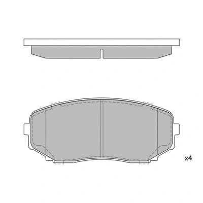 Brake Pad Set, disc brake (GP1603)