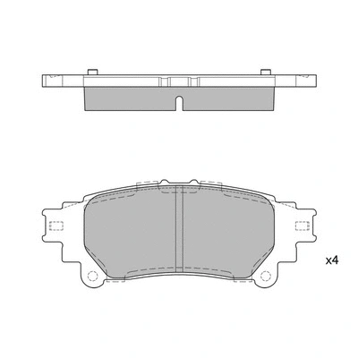 Brake Pad Set, disc brake (GP1458)