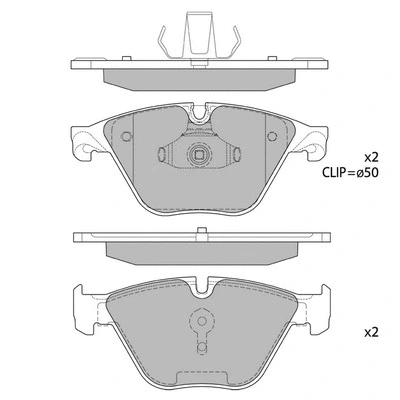 Brake Pad Set, disc brake (GP1821)