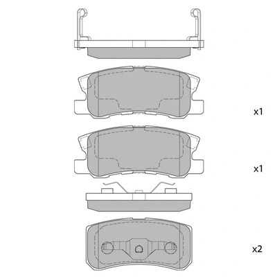 Brake Pad Set, disc brake (GP2076)