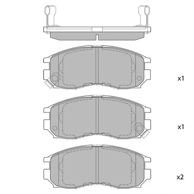 Brake Pad Set, disc brake (GP1134)