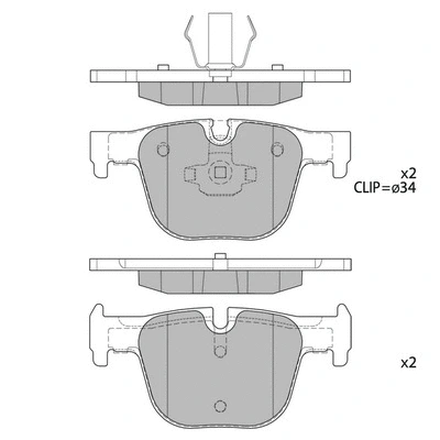 Brake Pad Set, disc brake (GP1952)
