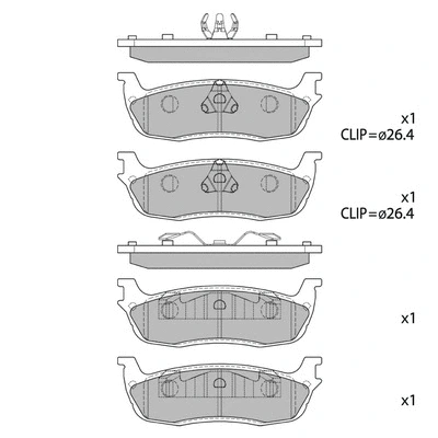 Brake Pad Set, disc brake (GP1295)