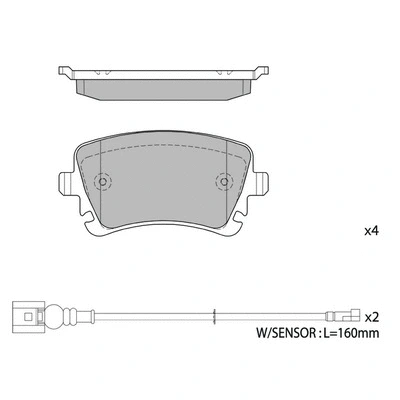 Brake Pad Set, disc brake (GP1818)
