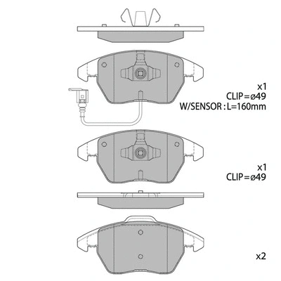 Brake Pad Set, disc brake (GP2098)