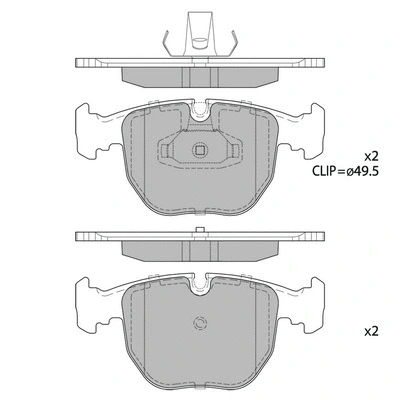 Brake Pad Set, disc brake (GP2166)