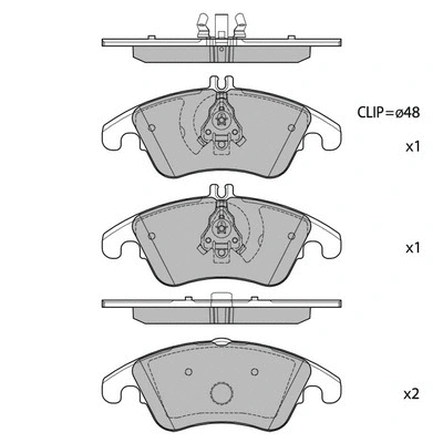 Brake Pad Set, disc brake (GP2292)