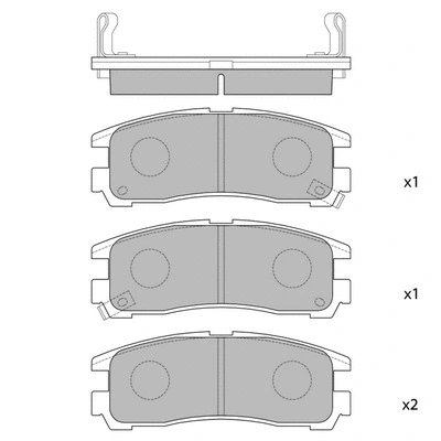 Brake Pad Set, disc brake (GP1046-R)