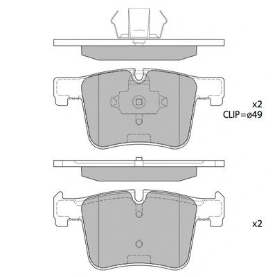 Brake Pad Set, disc brake (GP2344)