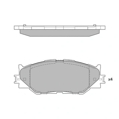 Brake Pad Set, disc brake (GP1543)