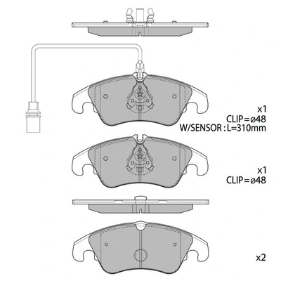 Brake Pad Set, disc brake (GP2145)