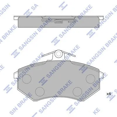 Brake Pad Set, disc brake (GP1043)
