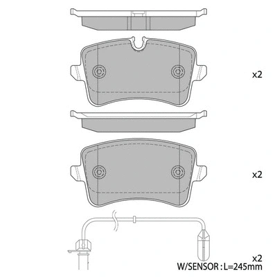 Brake Pad Set, disc brake (GP2317)