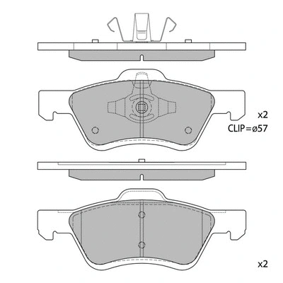Brake Pad Set, disc brake (GP1497)