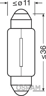 Bulb, licence plate light (6418)