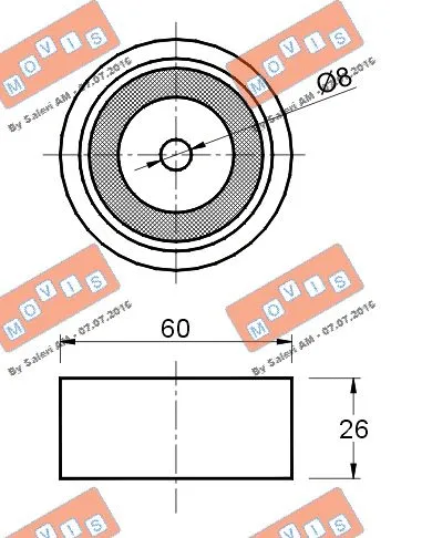 Deflection/Guide Pulley, V-ribbed belt
