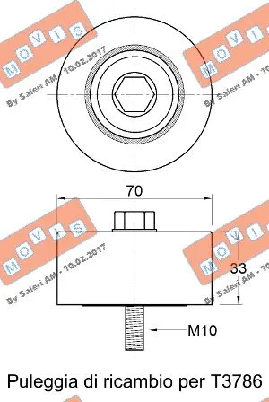 Deflection/Guide Pulley, V-ribbed belt