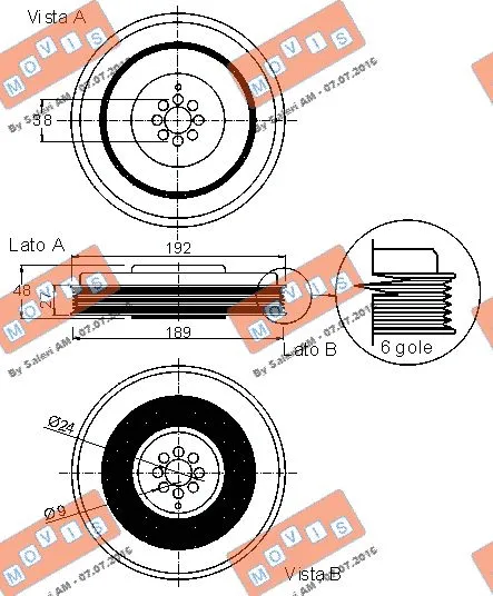 Belt Pulley, crankshaft