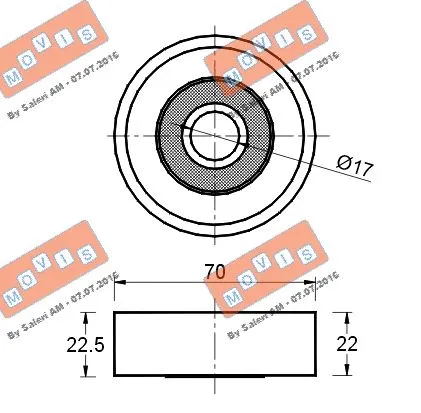 Deflection/Guide Pulley, V-ribbed belt