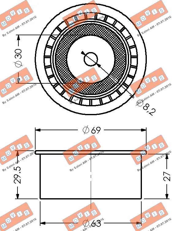 Deflection/Guide Pulley, timing belt