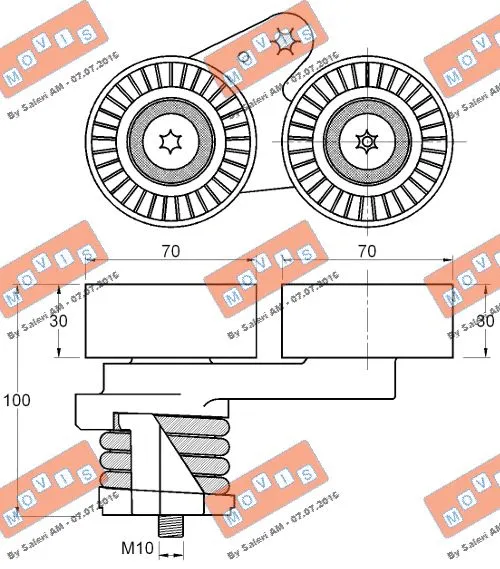 Belt Tensioner, V-ribbed belt