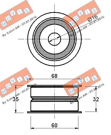 Deflection/Guide Pulley, timing belt
