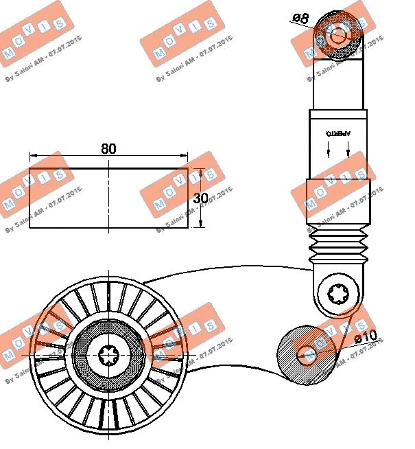 Belt Tensioner, V-ribbed belt
