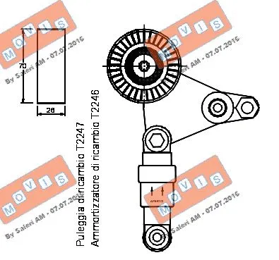Belt Tensioner, V-ribbed belt