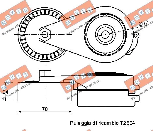 Belt Tensioner, V-ribbed belt