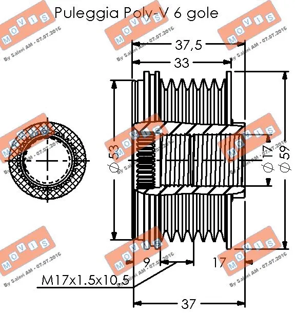 Alternator Freewheel Clutch