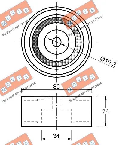 Deflection/Guide Pulley, timing belt