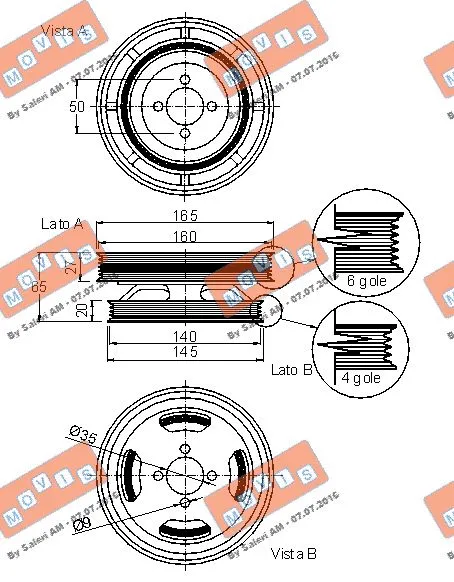 Belt Pulley, crankshaft