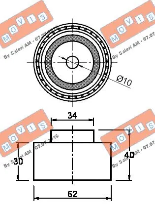 Deflection/Guide Pulley, timing belt