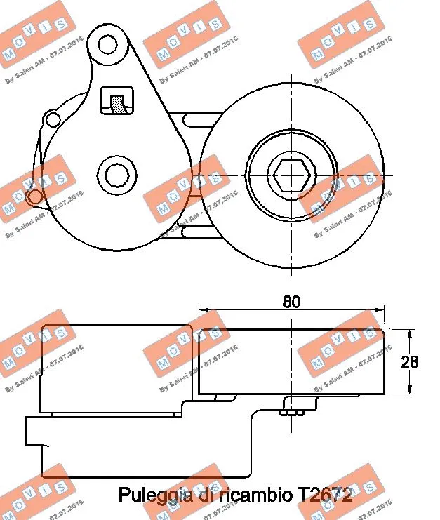 Belt Tensioner, V-ribbed belt